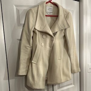 Urban Behavior Cream Double-Breasted Pea Coat